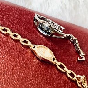 Guess bracelet watch silver & gold duo
